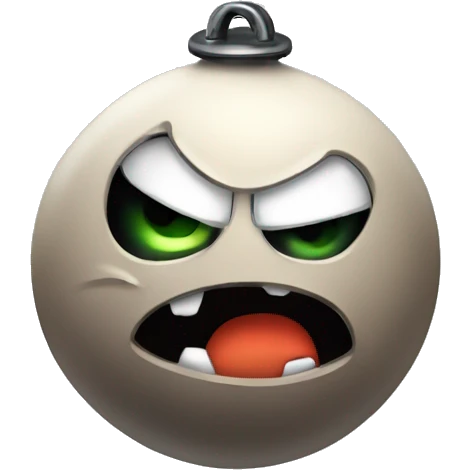 Cute angry bomb emoji