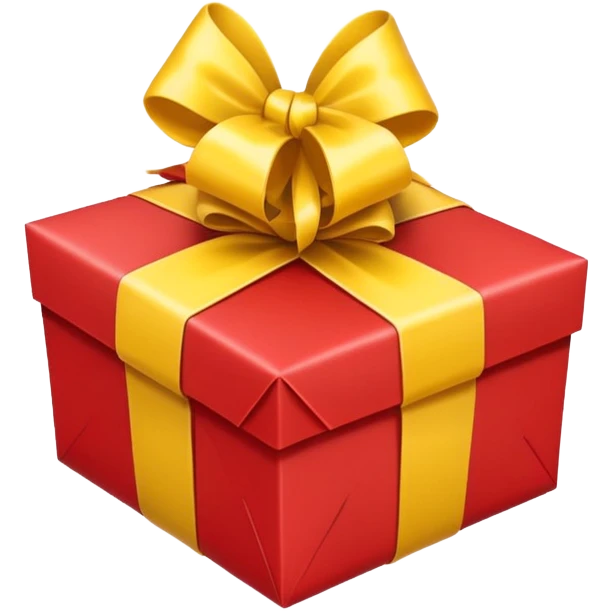 gift red with yellow ribbon emoji