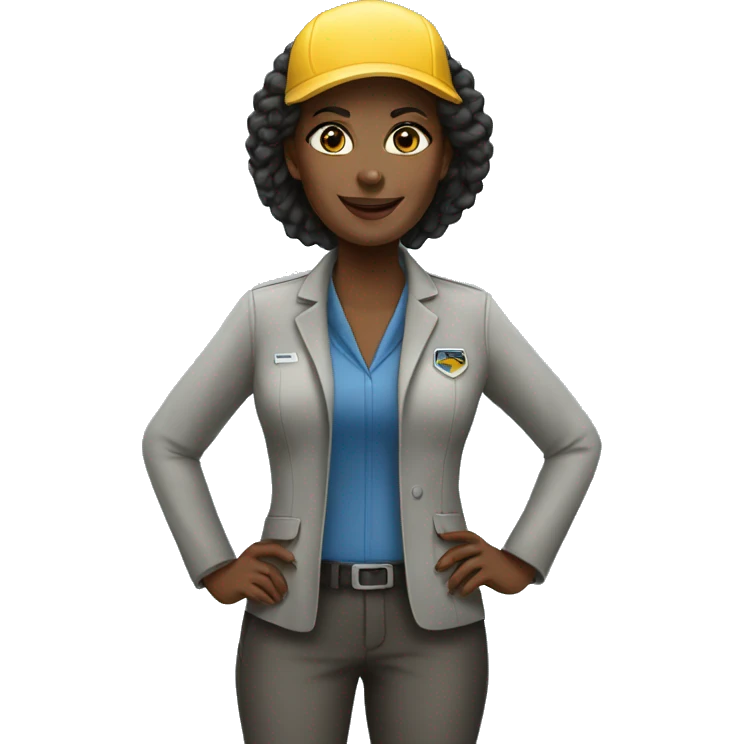Transportation coordinator female African  emoji