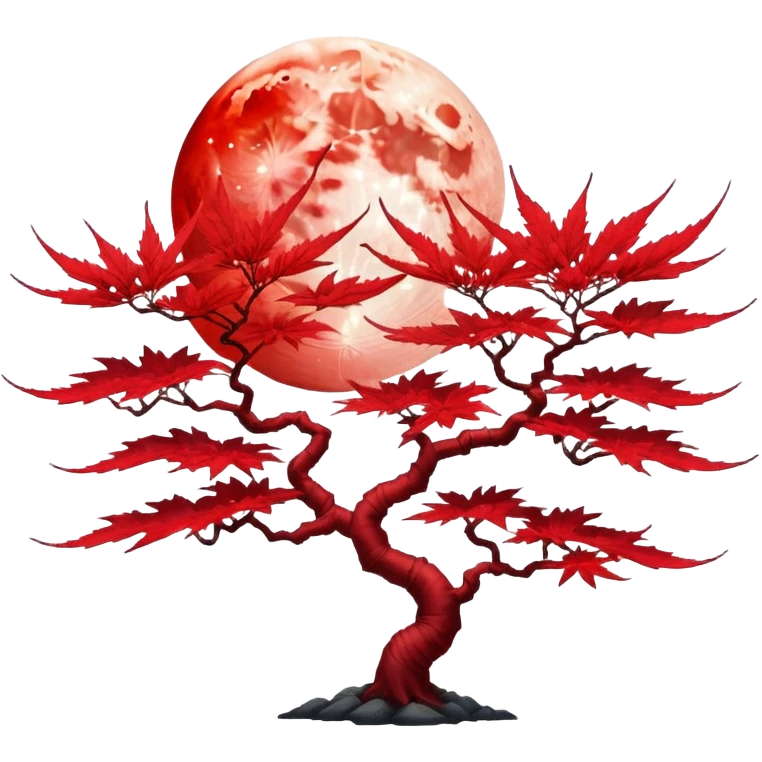 Japanese Maple and Moon  emoji