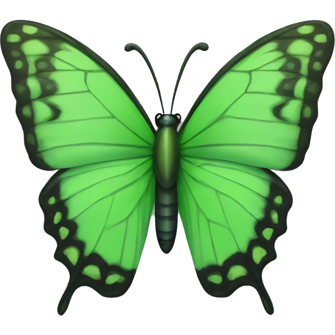 Green tropical butterfly  emoji