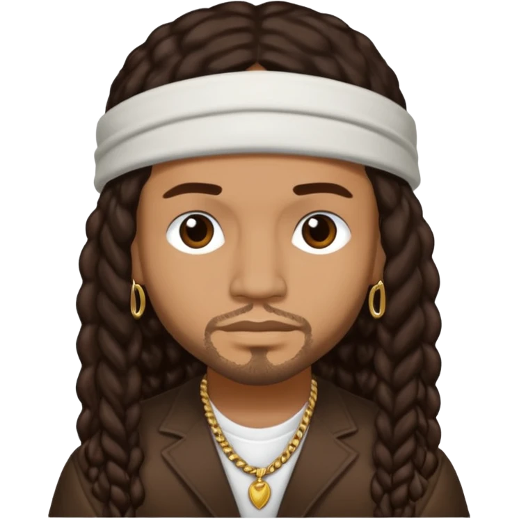 Bizzy Bone with dark brown hair emoji