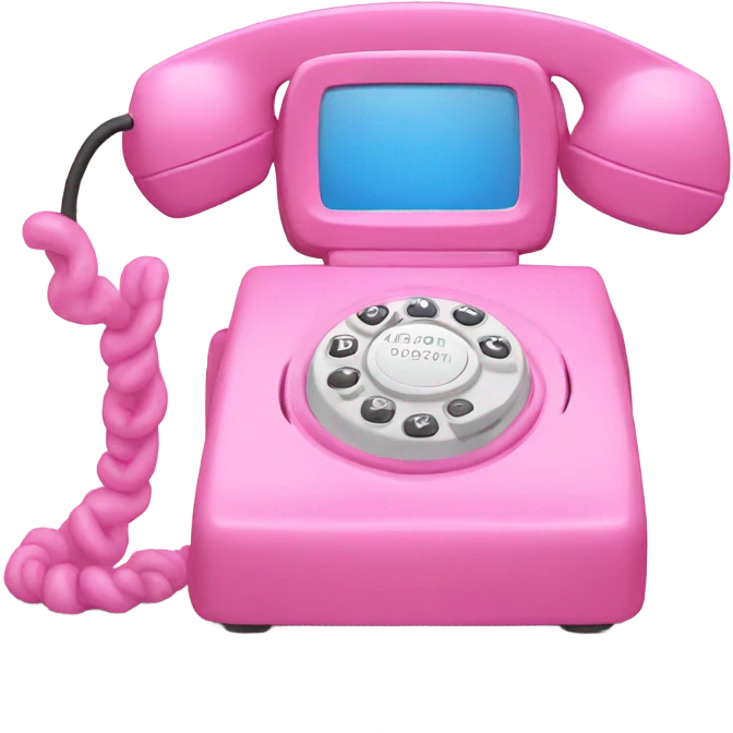 Pink phone emoji
