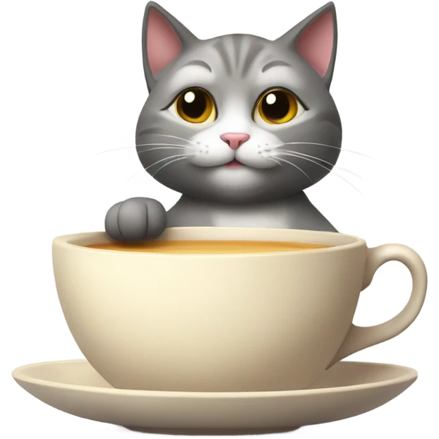 Cat drinking tea  emoji