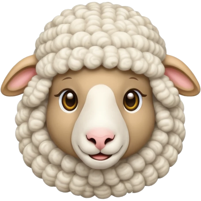 Sheep wear a wool hat emoji