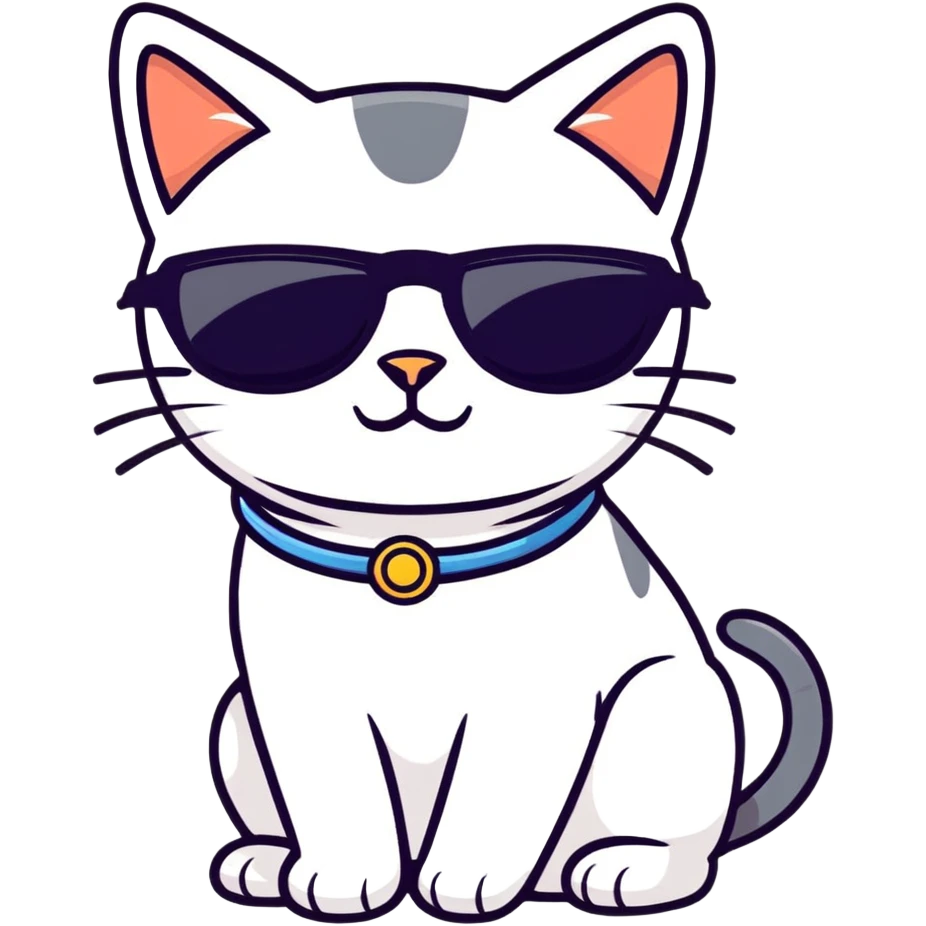 Cat with sunglasses emoji