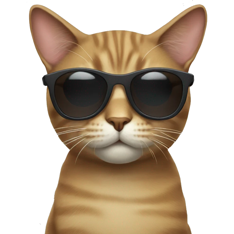Cat with sunglasses emoji