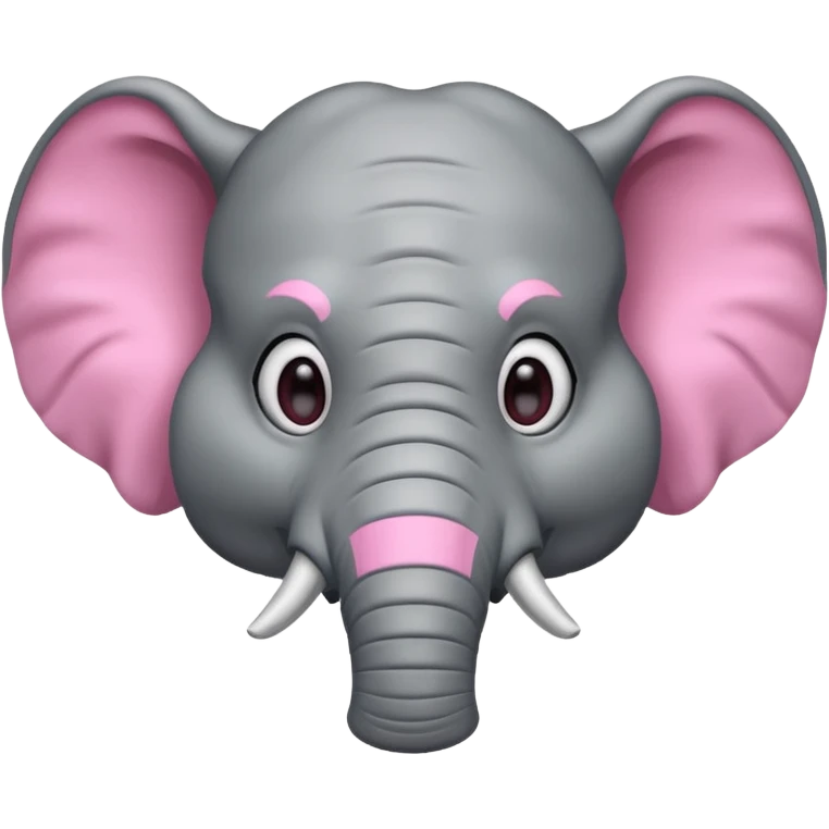 an elephant with pink mask
 emoji