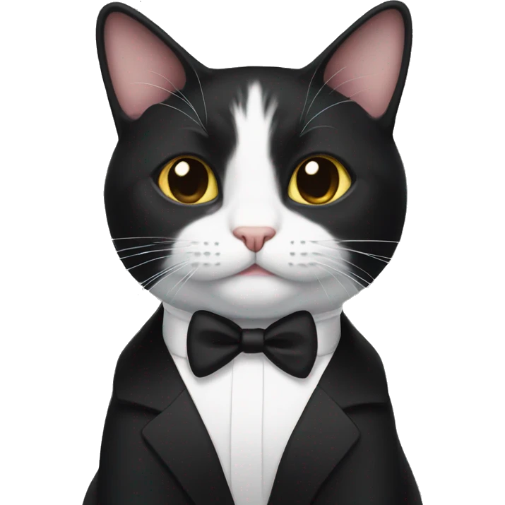 Tuxedo cat emoji