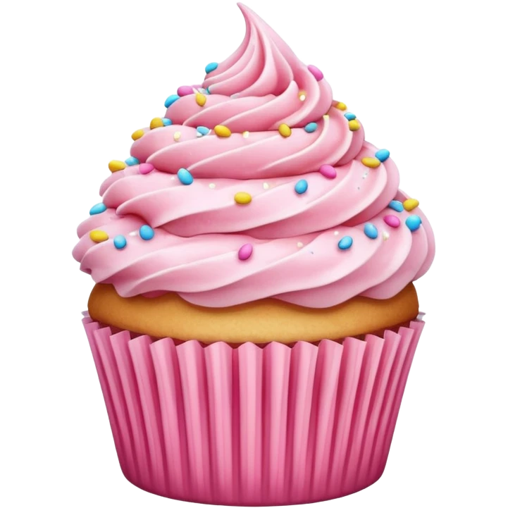 Cupcake with pink icing emoji