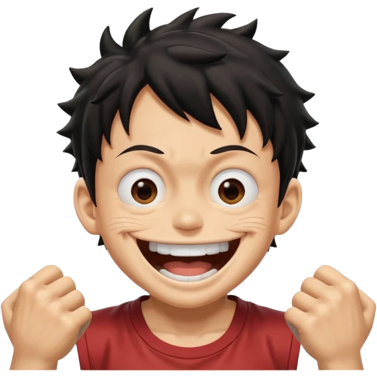 Luffy gear five laughing emoji