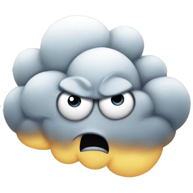 angry cloud emoji