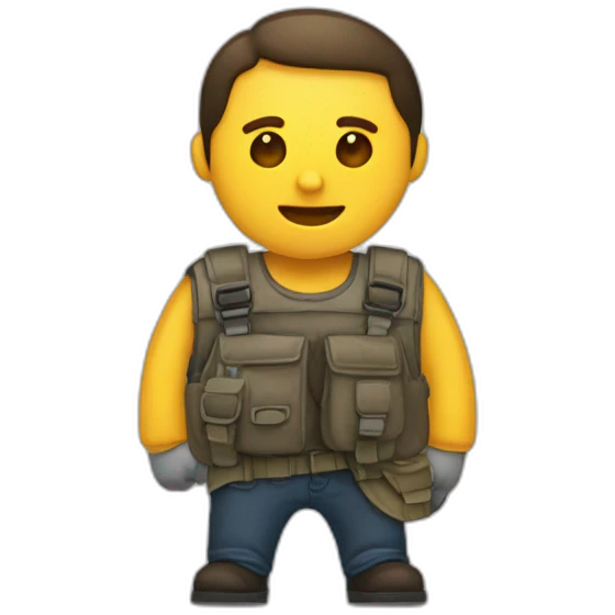 Homme et sacoche emoji