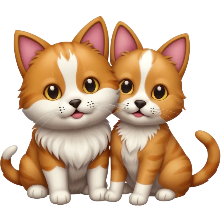 Cat and dog emoji
