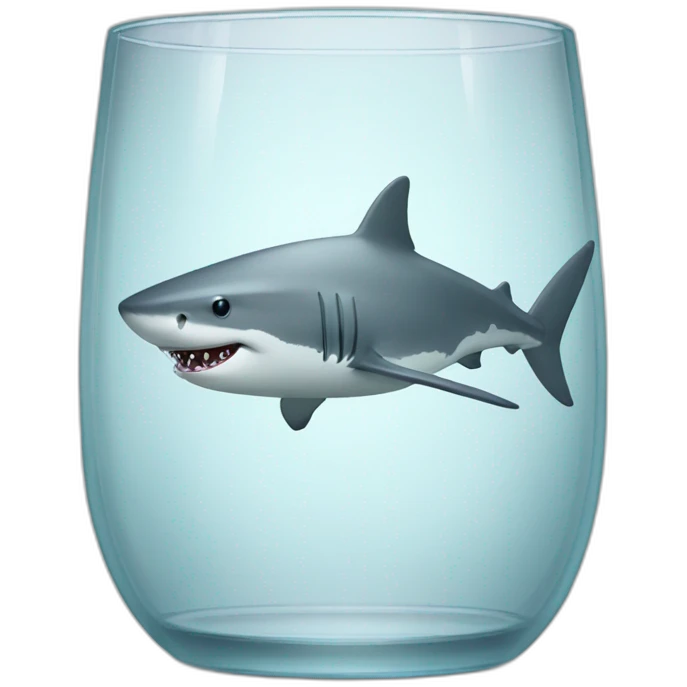 Shark in glass emoji