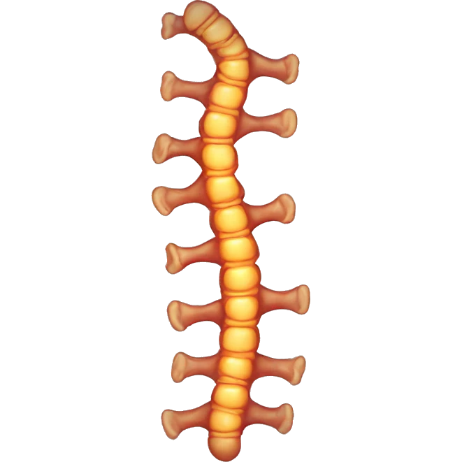 spine with inflamed vertebrae emoji