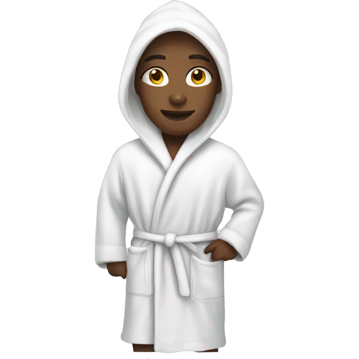 White bath robe  emoji