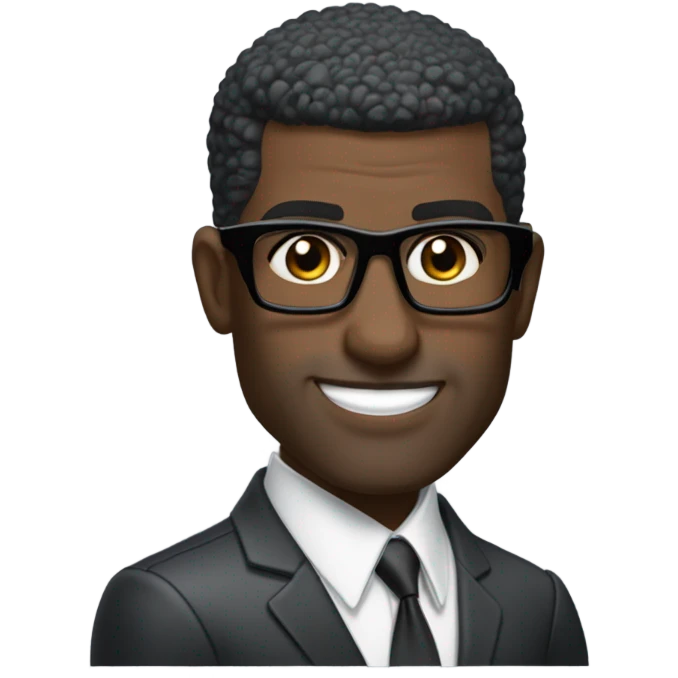 deon sanders with suit and glasses and buzz cut and small eyes over 50 small Gary beard emoji