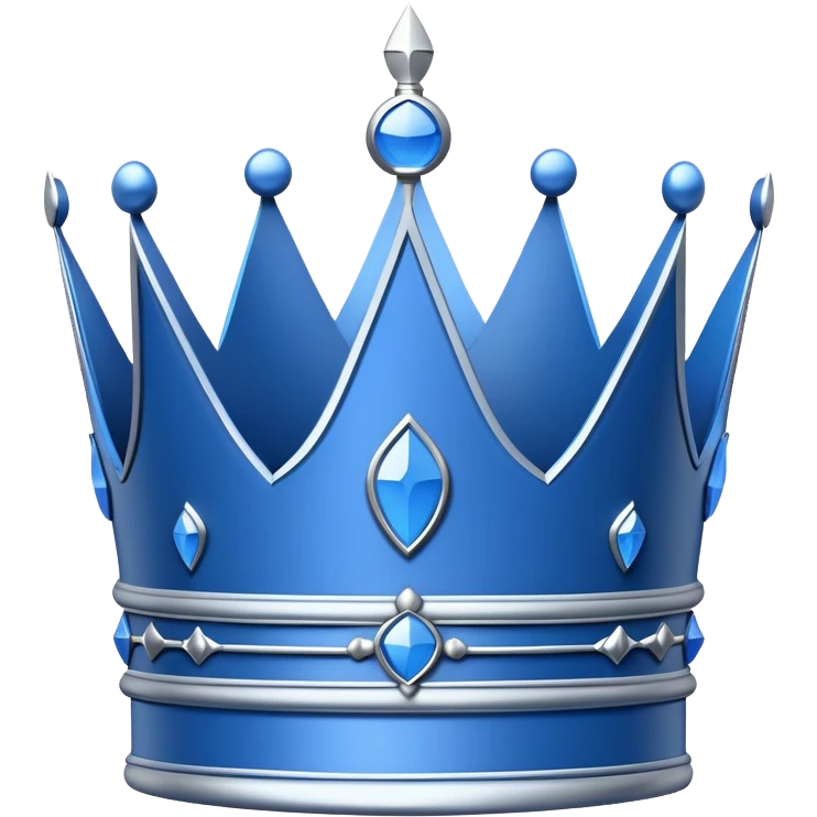 blue blueprint plan, side view, with white line drawing of a crown emoji