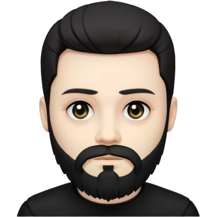 bearded goth emoji