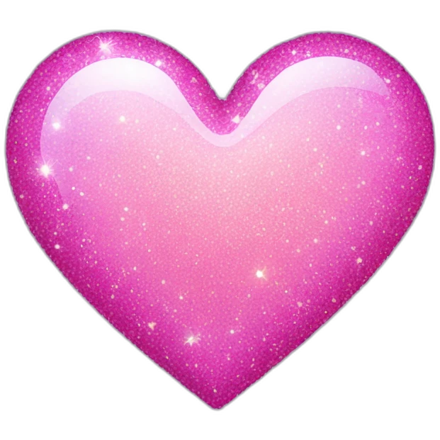Sparkly pink heart emoji