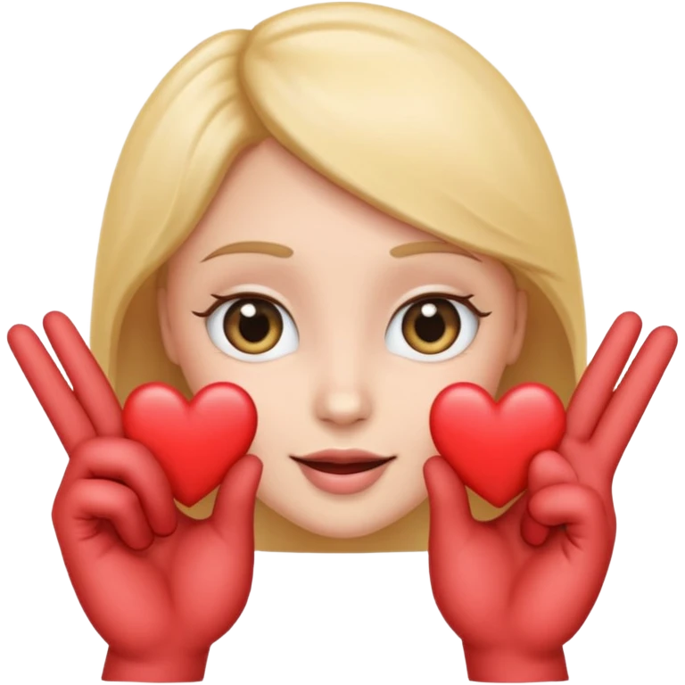 Emoji mix of : 🫶😳 emoji