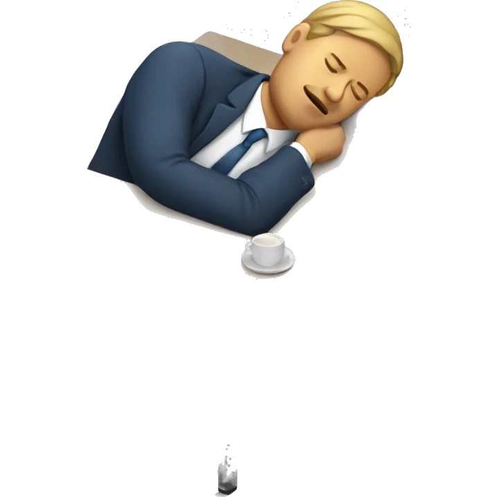 sleeping office worker emoji