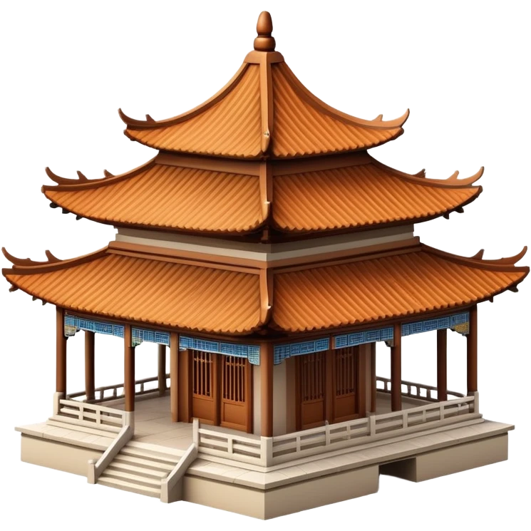 Traditional Chinese pavilion building only emoji