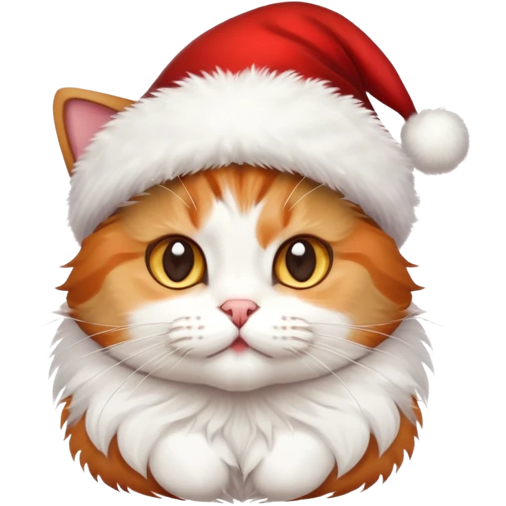 Cat with christmas hat emoji
