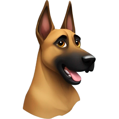 malinois qui prend son bain, sa douche emoji