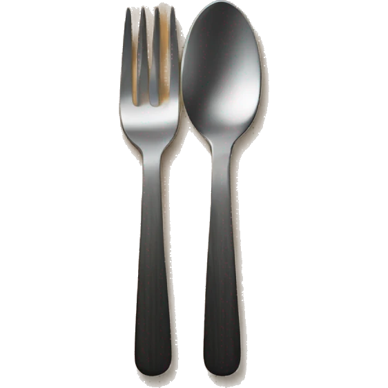 fork and spoon wooden emoji