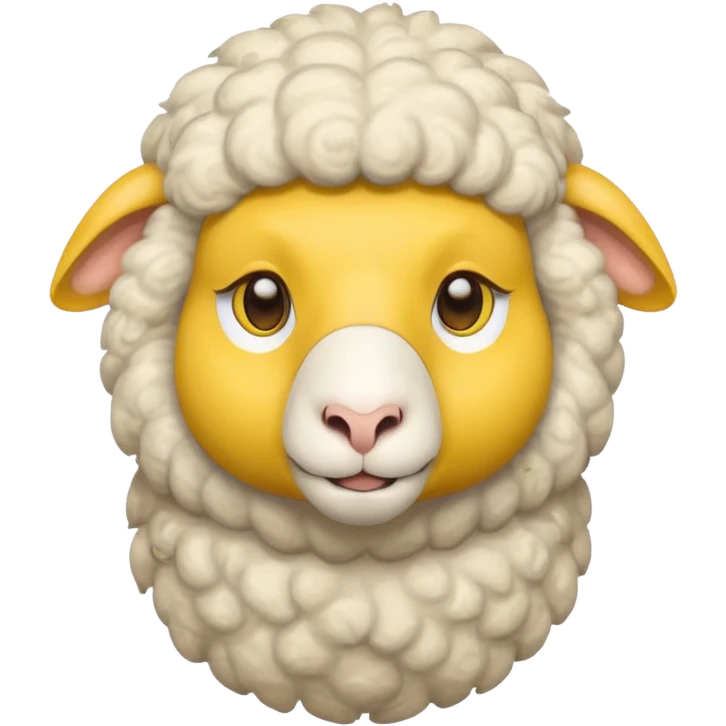 a sheep with yellow mask and wearing shirt emoji