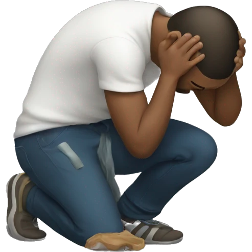 kneeling crying guy emoji