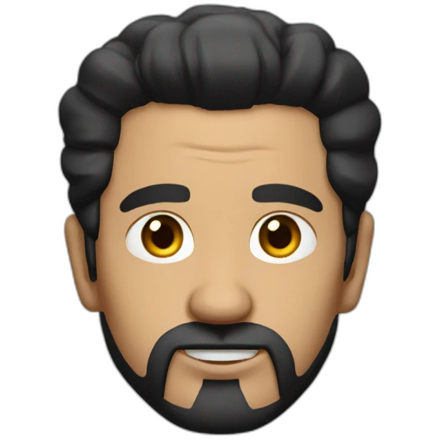 jose the god father with black slick back hair with no mustache emoji