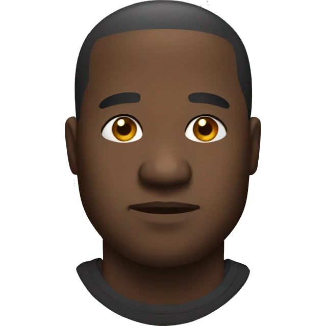 Fat black man emoji