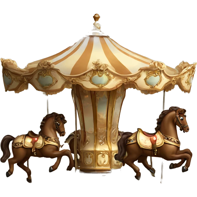 Vintage rococo light brown carousel  emoji