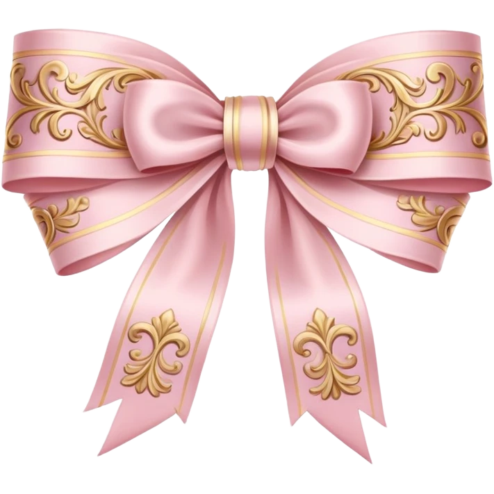 rococo regency ribbon pastel pink emoji