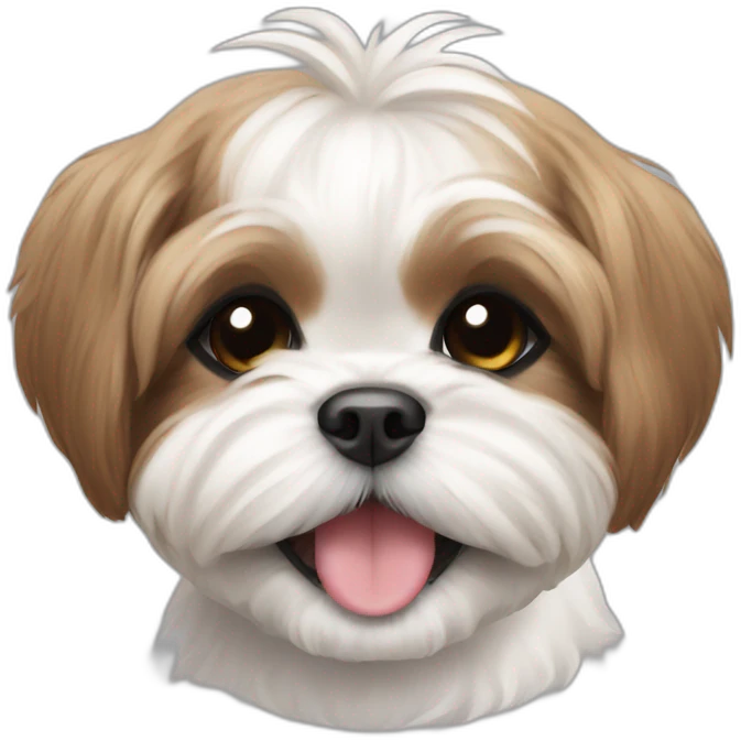 Shih tzu puppy smiling emoji