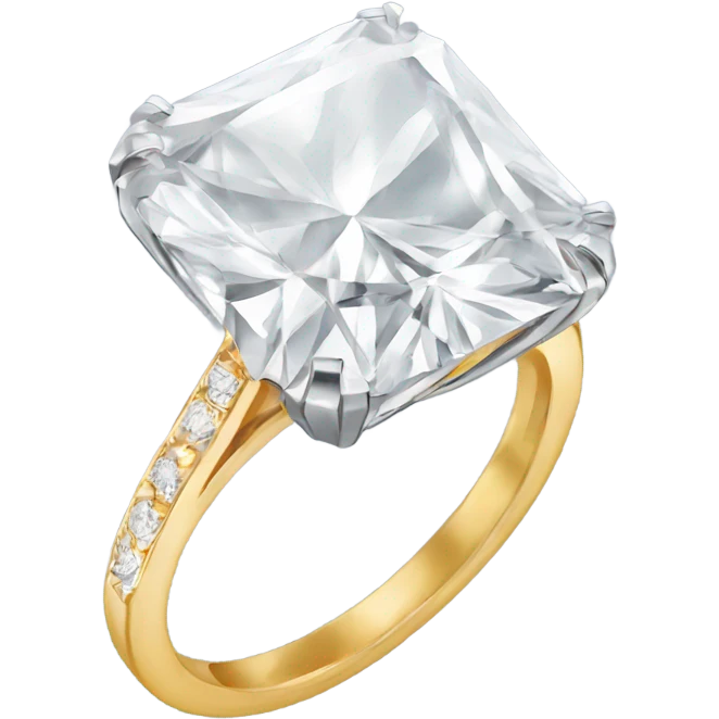 radiant cut diamond ring emoji