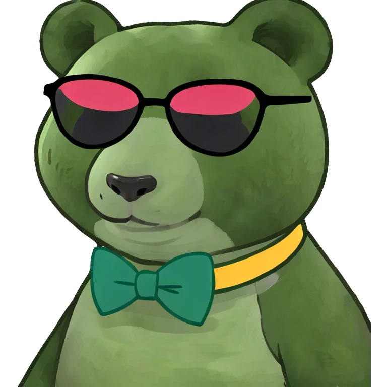 Panda with heart glasses emoji