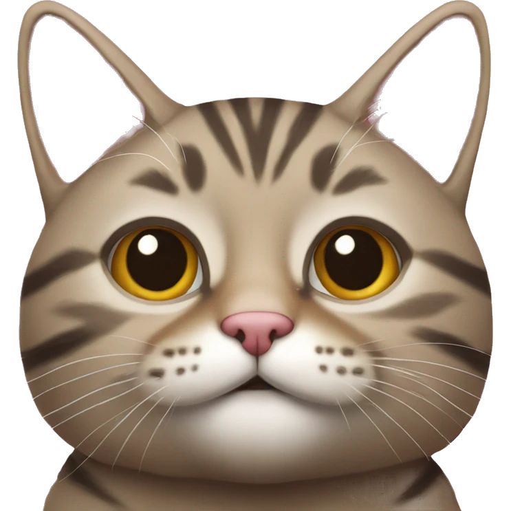 tabby cat with pink nose emoji