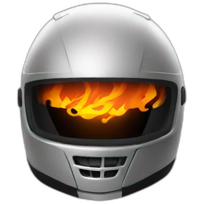 fire motorcycle helmet emoji