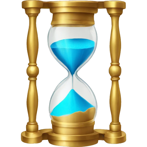 Gilded hourglass reflection of bars cage emoji