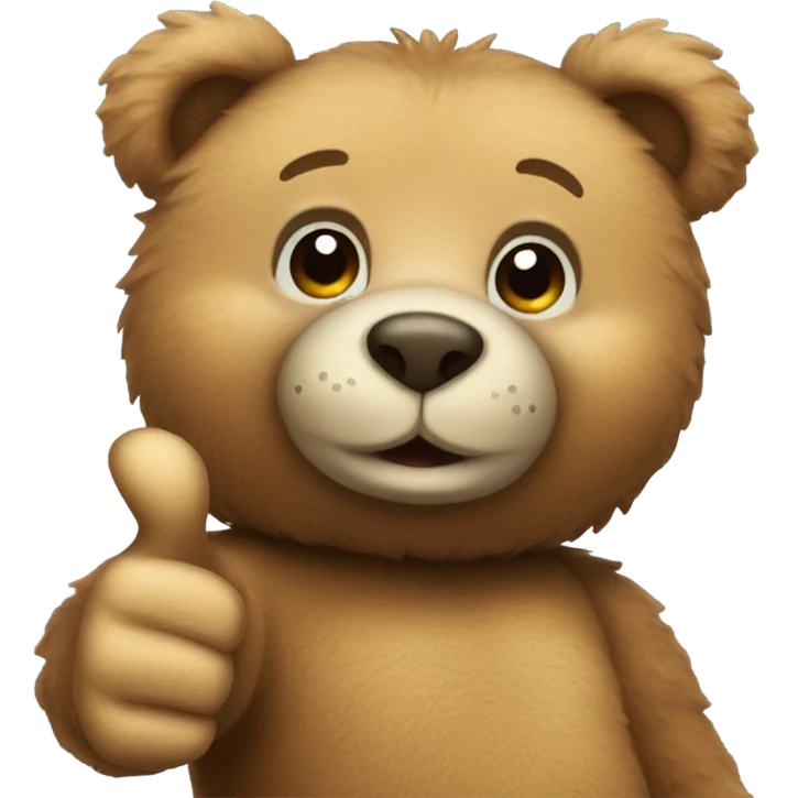 teddy bear thumbs up emoji