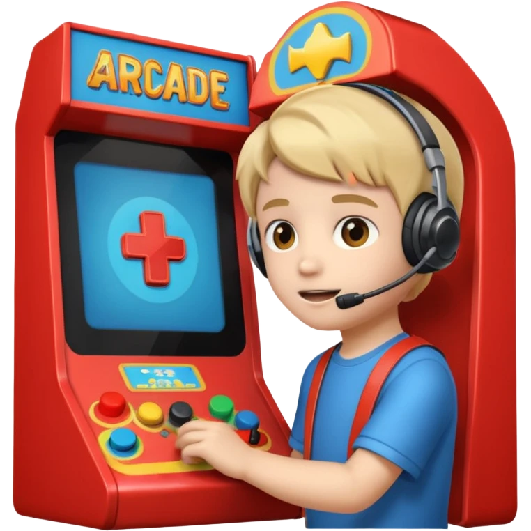 Retro Arcade Kid emoji