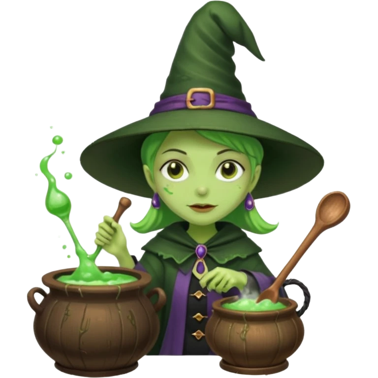 green witch cooking potion emoji