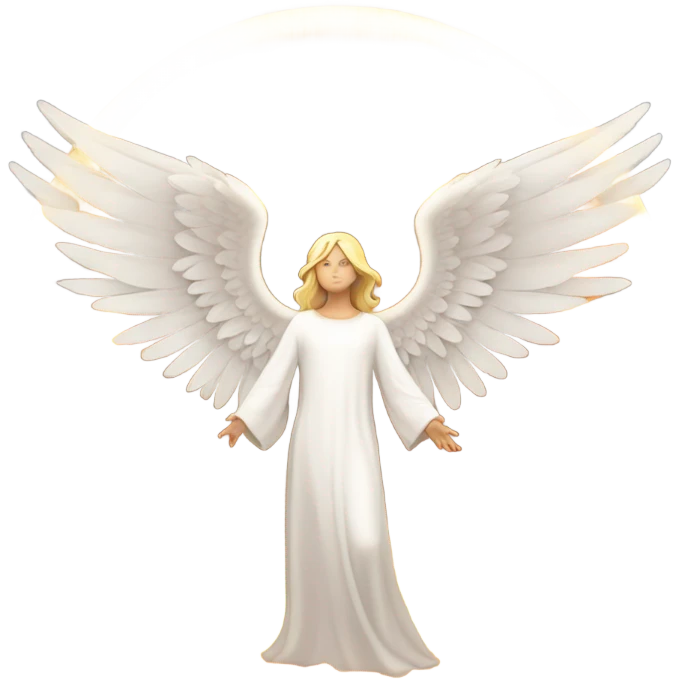 white angel, surrounded by circle of fire
 emoji