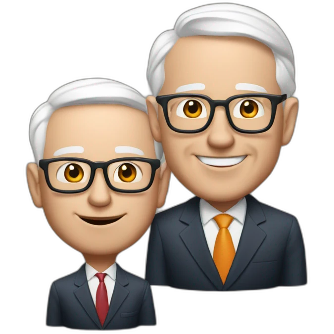 jeff bezos with warren buffett emoji