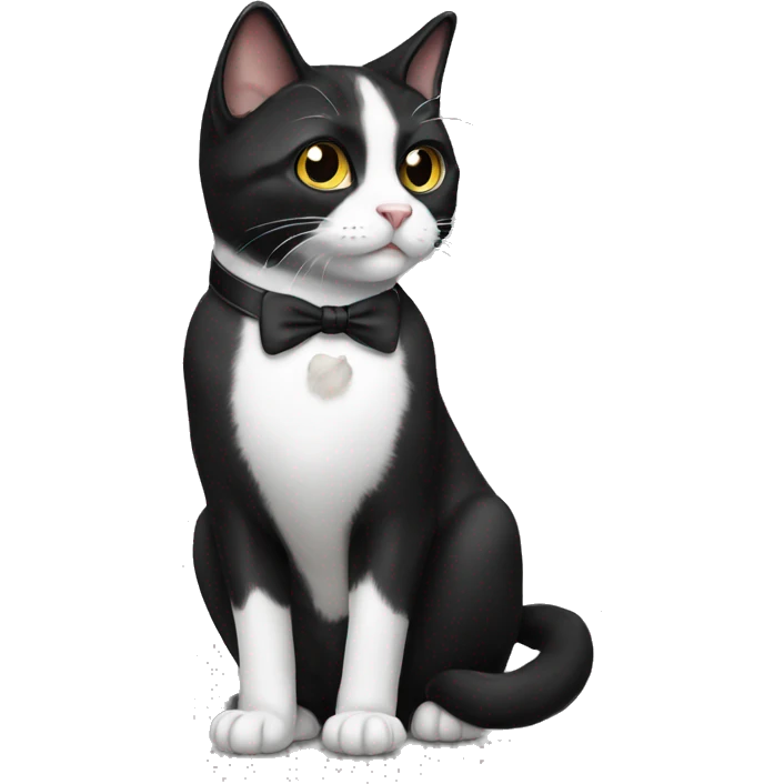 Tuxedo cat emoji