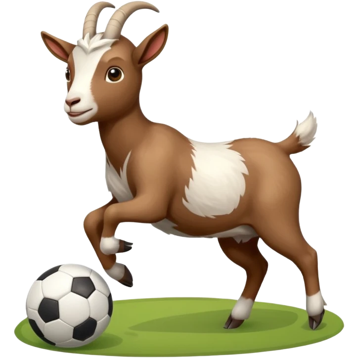 Goat playing football emoji